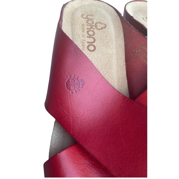 Yokoono red leather sandals made in Spain size 9.5 - Picture 3 of 8